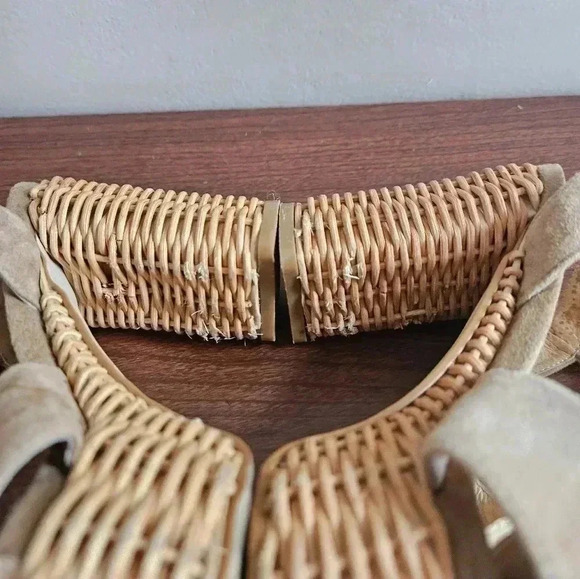 Jeffrey Campbell Amma Wicker Heeled Sandals Size 7 - Picture 5 of 9